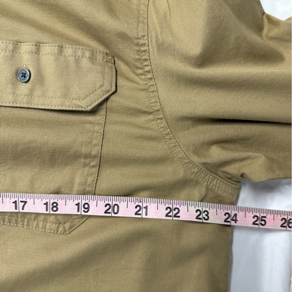 Free Assembly Men's Long Sleeve Military Shirt Button Down Beige Size XL - Picture 7 of 7